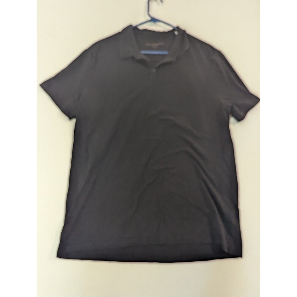 John Varvatos Black Polo Made In USA Designer $125 Retail Quiet Luxury